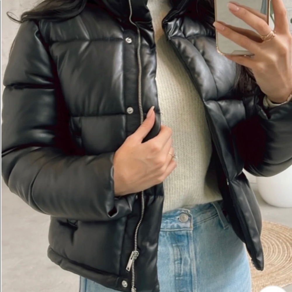 COPY - Dex faux leather puffer